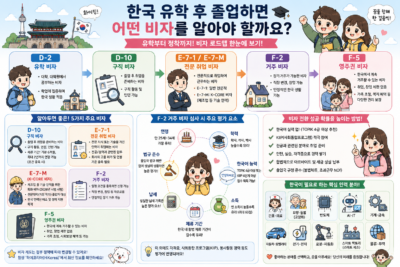 한국 유학생이 졸업 후 반드시 알아야 할 비자는 무엇인가?