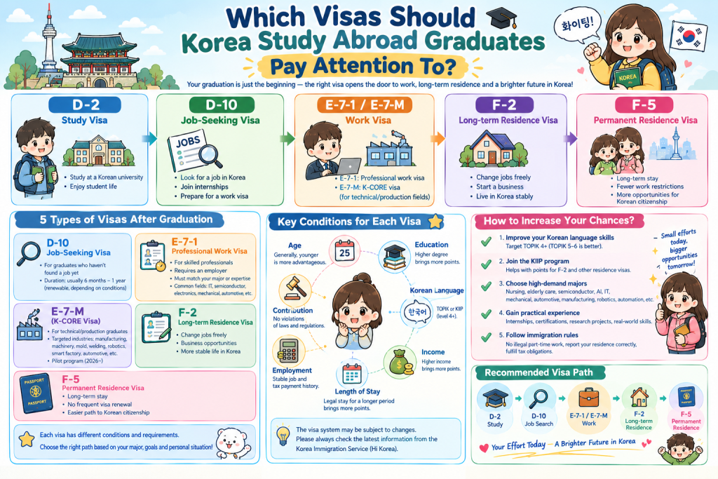 Which Visa Types Should International Students in South Korea Know About After Graduation?